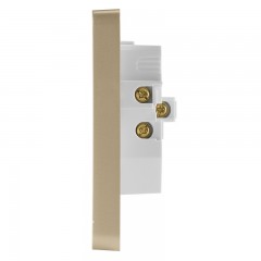 施耐德 电气 带开关二三插一开五孔插座 插座面板10A 绎尚薄暮金