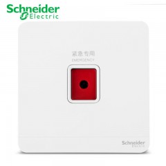 施耐德 报警开关面板 紧急警报开关按钮 绎尚镜瓷白