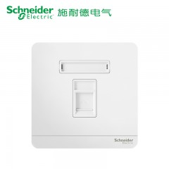 施耐德 电气开关插座 电脑插座 网络网线 墙壁弱电面板 绎尚镜瓷白