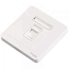 施耐德 电气开关插座 电脑插座 网络网线 墙壁弱电面板 绎尚镜瓷白