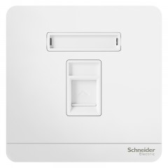 施耐德 电气开关插座 电脑插座 网络网线 墙壁弱电面板 绎尚镜瓷白