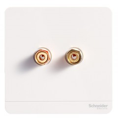 施耐德 开关插座10A绎尚镜瓷白家用墙壁电源单联音响插座面板