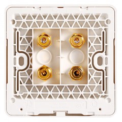 施耐德 开关插座10A绎尚镜瓷白家用墙壁电源双联音响插座面板