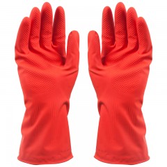 绿之源 天然橡胶手套加厚PVC乳胶手套加长加厚加绒保暖清洁手套Z-2293