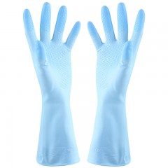 绿之源 天然橡胶手套加厚PVC乳胶手套加长加厚加绒保暖清洁手套Z-2293