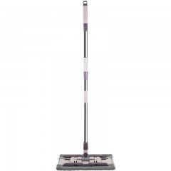 绿之源 不锈钢底板平板拖把木地板瓷砖家用推平板地拖布夹毛巾吸水