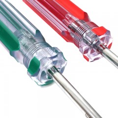 老A 彩条柄 透明 螺丝刀 十字一字起子 螺丝批 头部发黑 LA612201