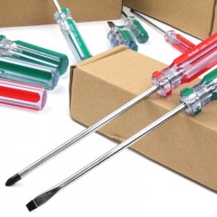 老A 彩条柄 透明 螺丝刀 十字一字起子 螺丝批 头部发黑 LA612201