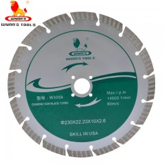 Wynn's/威力狮 230mm波纹型金刚石锯片 9吋瓷砖切割片云石片 W3059