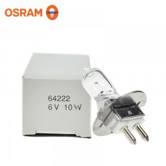 欧司朗 裂隙灯灯泡PG22 64222 6V10W无影手术卤素米泡光学仪器灯泡
