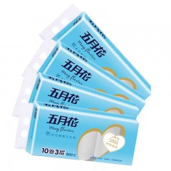 五月花 无芯卷纸3层80g*40卷长卷卫生纸巾妇婴家用厕纸手纸厕所