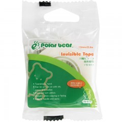 北极熊 IV-071/IV-072系列小卷芯隐形胶带批发手撕写字白色透12mm*22.8m
