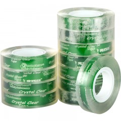 北极熊 透明文具胶带小卷芯绿满版简易包PP-212批发 12mm*33M*12R