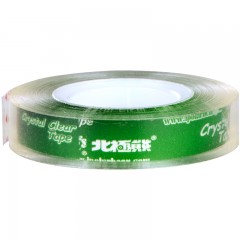 北极熊 透明文具胶带小卷芯绿满版简易包PP-212批发 12mm*33M*12R