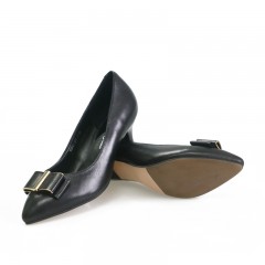 九州缘 女正装春夏秋季商务皮鞋尖头小高跟鞋防护鞋劳保鞋100起订