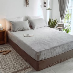 兰花情 法兰绒床笠单件席梦思保护套1.8m床单双人冬