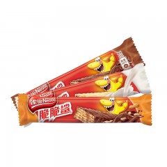 雀巢 脆脆鲨巧克力夹心威化饼干盒装640g促销装24条+8条年货零食