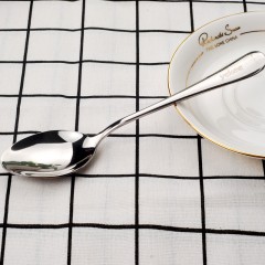 宜洁 不锈钢中勺加厚小勺子儿童餐具餐勺调羹汤匙 汤勺喝粥勺家用