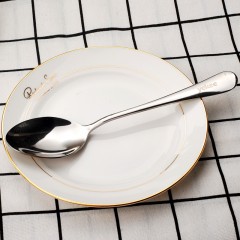 宜洁 不锈钢中勺加厚小勺子儿童餐具餐勺调羹汤匙 汤勺喝粥勺家用