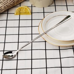 宜洁 长柄搅拌勺子汤匙特长不锈钢西餐具咖啡勺创意冰勺冷饮甜品勺