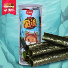 三只松鼠 脆浪海苔卷33gX2儿童即食海苔零食海味寿司海苔