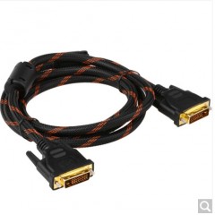 山泽 双色网DVI线24+1 双通道公对公数字高清线 DVI-D SM-7718