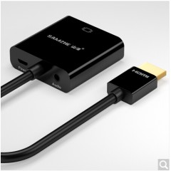 山泽 HDMI转VGA转换器带音频供电接口 高清转接头 ZH-22