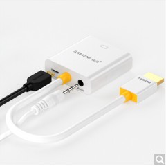 山泽 HDMI转VGA转换器带音频接口 支持高清1080p ZH-11