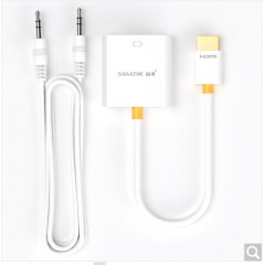 山泽 HDMI转VGA转换器带音频接口 支持高清1080p ZH-11