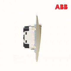 ABB 开关插座 由艺香槟金一开单控带灯单开单控开关AU16153-PGPG