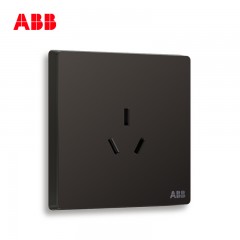 ABB 开关插座面板空调插座墙壁电源三孔插座16A轩致黑色AF206-885