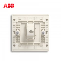 ABB 开关插座面板86型家用单口一位电话插座轩致系列银色AF321-CS