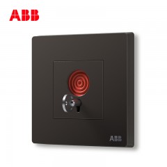 ABB 开关插座无框轩致星空黑墙壁插座面板6A报警开关AF419-885