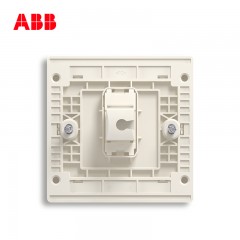 ABB 开关插座面板家用86型网线网络一位电脑插座轩致黑色AF331-885