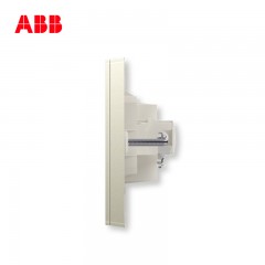 ABB 开关插座无框轩致香槟银墙壁开关面板电视电脑插座AF325-CS