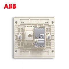 ABB 开关插座 轩致无框 星空黑色 二位电视电脑网络插座AF325-885