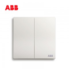 ABB 开关插座面板轩致雅典白系列两开三控/两位中间中途开关AF186