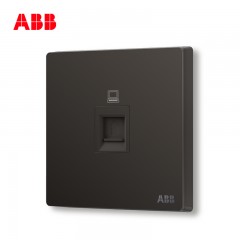 ABB 开关插座 轩致无框 星空黑 一位6类六类电脑网络插座AF333-885