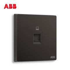 ABB 开关插座 轩致无框 星空黑 一位6类六类电脑网络插座AF333-885