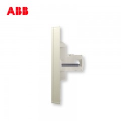 ABB 开关插座面板86型家用网线网络二位电脑插座轩致银色AF332-CS