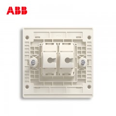ABB 开关插座 轩致无框 星空黑 二位双电脑网络信息插座AF332-885