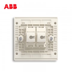 ABB 开关插座 轩致无框 朝霞金 二位6类六类电脑网络插座AF329-PG
