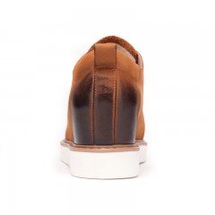 红蜻蜓 女鞋新款内增高高帮皮鞋女休闲圆头学院女单鞋