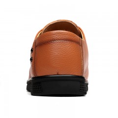 红蜻蜓 春季新款真皮系带英伦潮流青年日常休闲皮鞋男单鞋