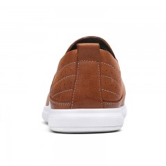 红蜻蜓 春季新款真皮休闲软底驾车鞋套脚乐福皮鞋子男