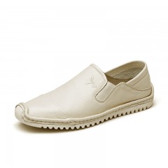 红蜻蜓 男士休闲皮鞋春季新款男休闲韩版真皮套脚青年皮鞋软底