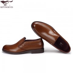 七匹狼 男鞋秋冬经典款时尚男士商务正装头层牛皮纯真皮鞋子