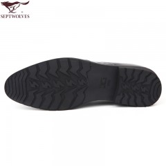 七匹狼 男鞋新款头层牛皮雕花套脚时尚商务正装男士皮鞋子