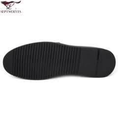 七匹狼 皮鞋新款头层牛皮男士商务休闲套脚真皮软底软面男鞋子