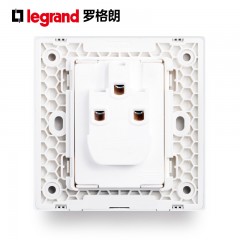 罗格朗 黑色三孔16a空调专用插座面板家用电热水器16安大功率逸景